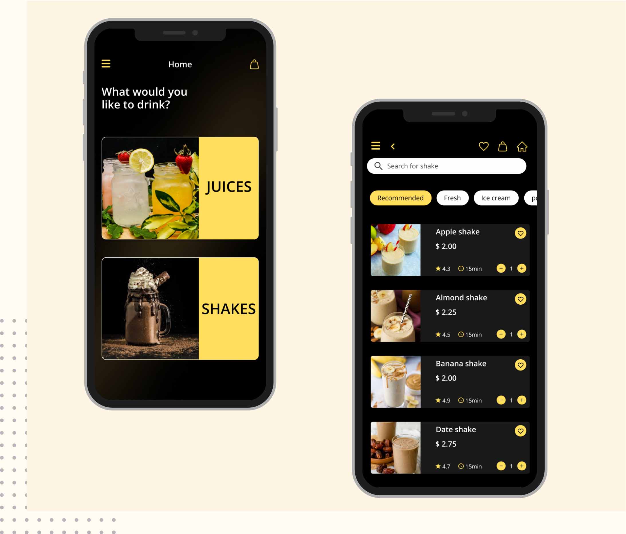 Juice & shake app